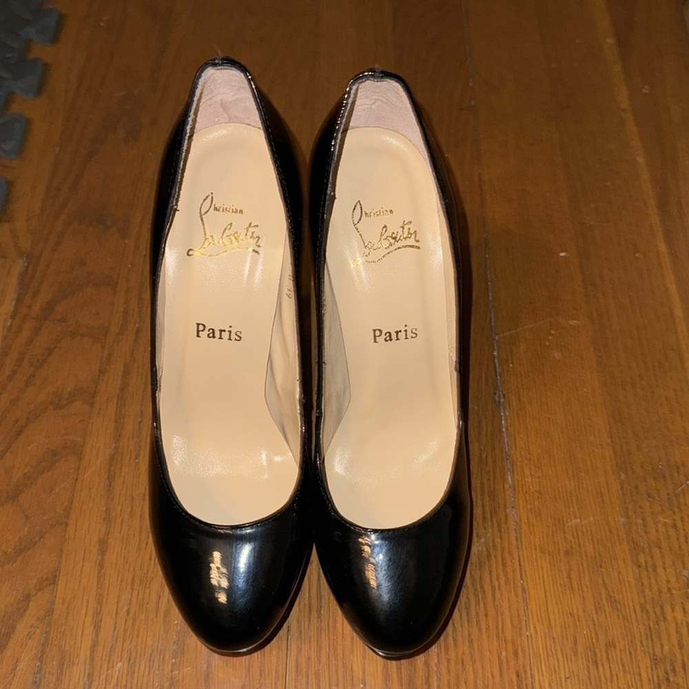 Loub-VIBE Patent Bianca Platform 39 red bottom NYE Christmas birthday louboutin - Picture 4 of 8